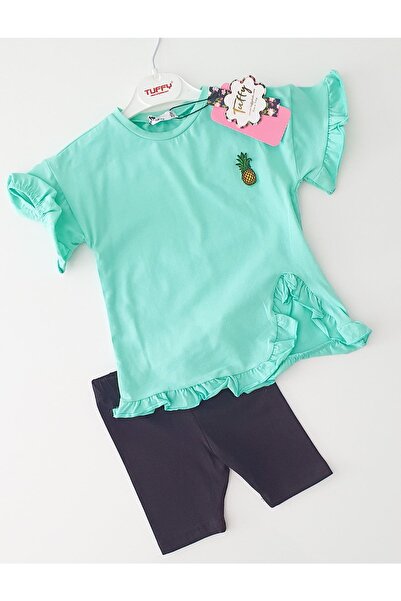 Tuffy Kids Ananas Baskılı Tişört Tayt Kız Çocuk Takımı