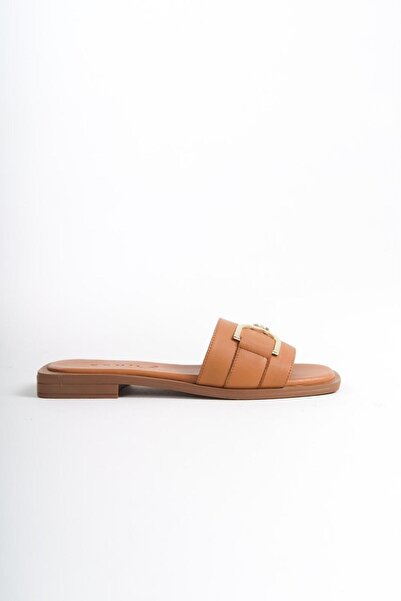 ERNİLA Genuine Leather Women's Slippers - Shoes