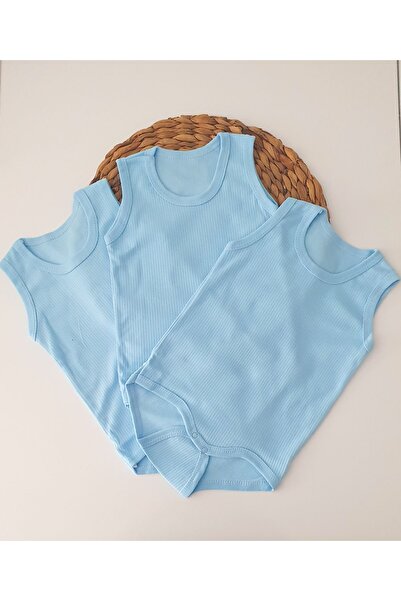 Bebekinstan 3 قطع بدلة أطفال بلون سادة مع أزرار كبس