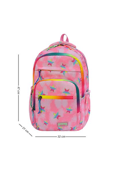 MASTER PACK Geantă de școală colorată cu fermoar cu 5 compartimente