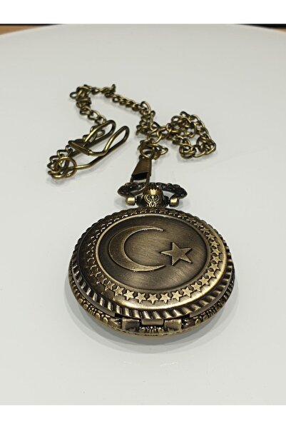 Hediyecin Heryerde Luxury Chain Clock with Crescent and Star Pattern