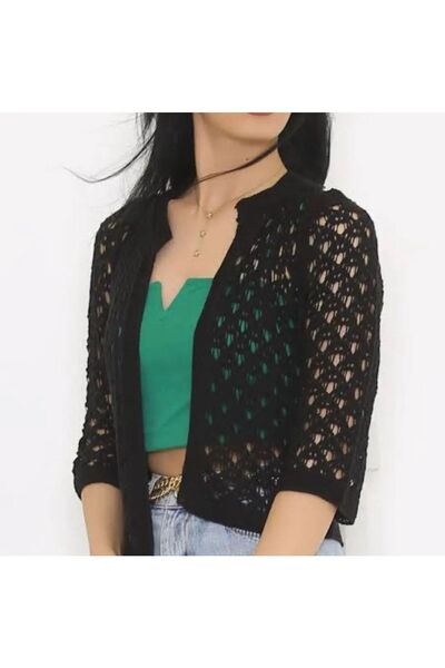 jöns since 1997 Cardigan de damă, ajurat, cu fața deschisă, scurtă, bolero