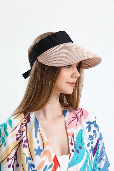 Saria Moda Tennis Women's Hat with Foldable Straw Visor