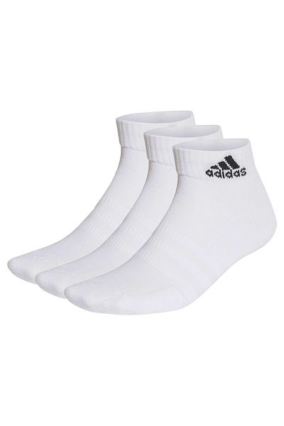 adidas Unisex Quarter Socken, 3er Pack - Cushioned Sportswear Ankle, Logo, gepolstert, einfarbig
