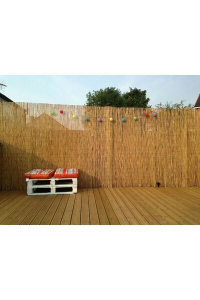 tunalar 1,50 Metre X 3 Metre Doğal Kamış Hasır Balkon Çiti