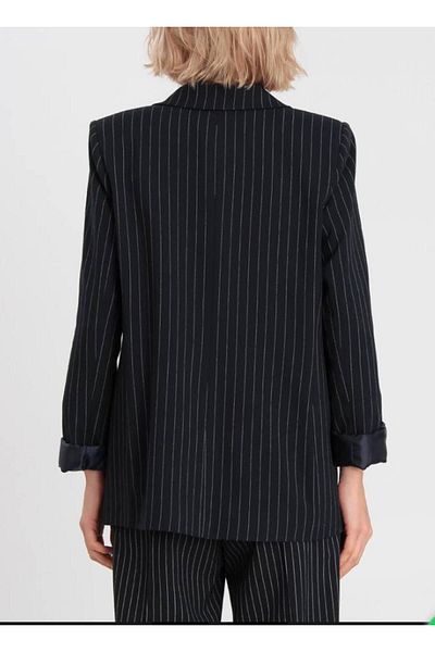 İNSPİRA Navy Blue Striped Jacket