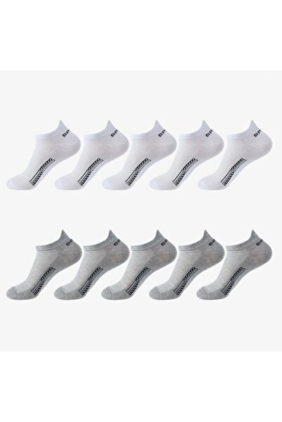 çorapmanya 10 Çift Erkek Yüksek Kalite Pamuk Spor Patik Çorap
