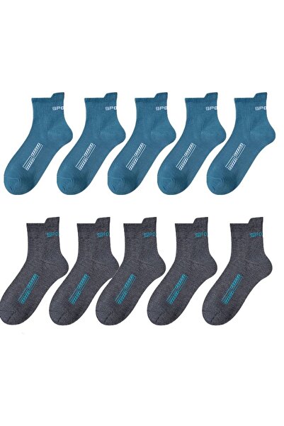 çorapmanya 10 Çift Erkek Yüksek Kalite Pamuk Spor Çorap