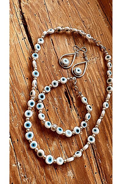 by özllem Nazar Kolye-Bileklik ve Küpe set