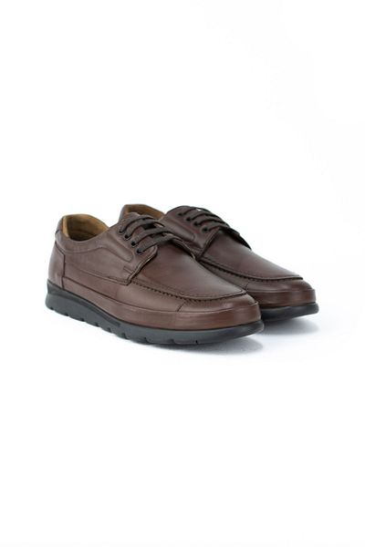 Oppland Ανδρικά κορδόνια Zeta Rubber Sole Comfort Full Mold Γνήσιο δέρμα Ορθοπεδικά Κλασικά Παπούτσια