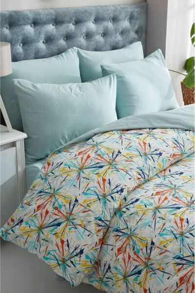 BESTİNA GOLD Комплект пликове за завивки Cotton Hawaii Mint Double (БЕЗ ЧАРШАФИ)