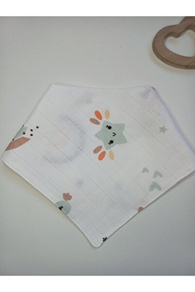sbbaby Muslin Baby Food Bib Collar with 2 Snaps, Two Layers