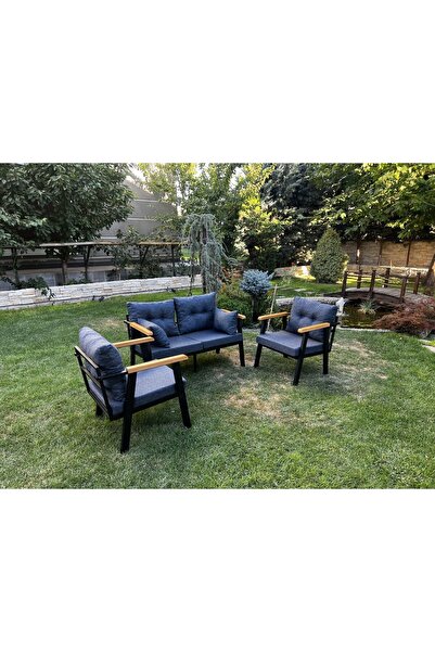 Kırlenta ERCİYES 2+1+1+ MAVİ (MİDHNİGHT) BAHÇE TAKIMI BAHÇE MOBİLYASI