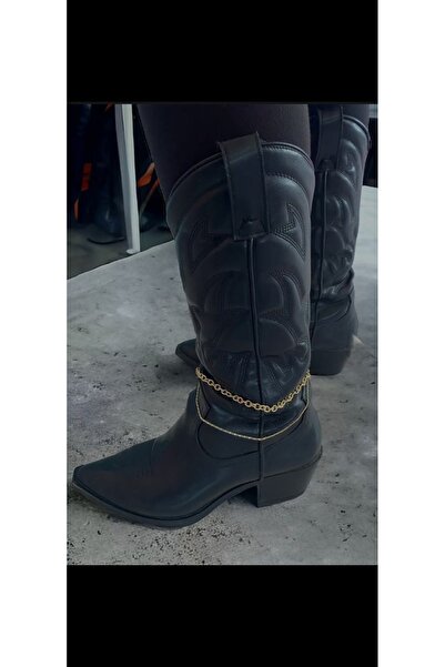 Aylish Bijuteri GOLD AYAKKABI  ÇİZME HALHALI