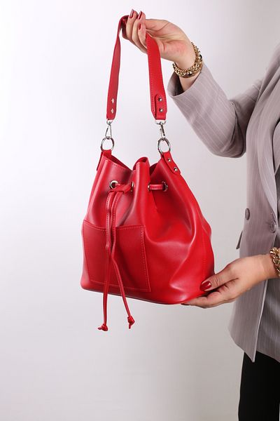 GALB LEATHER Geantă de umăr pentru femei din piele de căprioară de mărime mare - 2 curele și șnur