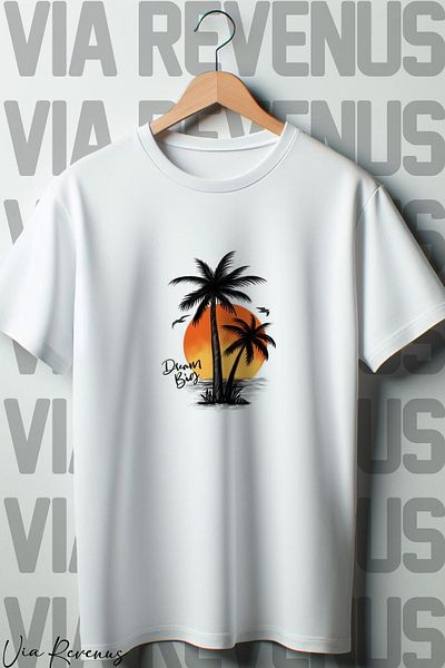Vordevia Λευκό μπλουζάκι Oversize - Dream Big Printed, Crew Neck