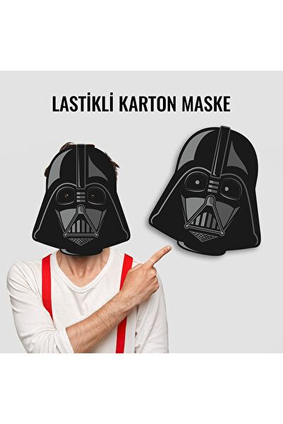 heryerehediye Darth wader Karton Yüz Maskesi (10 Adet)