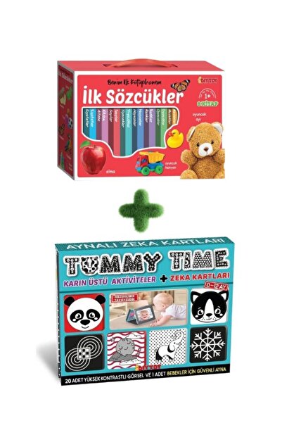 Diytoy Tummy Time Aynalı Zeka Kartları + Benim İlk Kütüphanem 2'li set