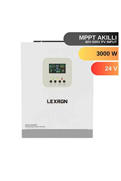 Lexron 24V 3KW 3000VA MPPT Akıllı İnverter HV 40V-450V