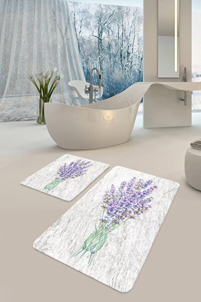 aymira home مجموعة مطبوعة رقمية مزخرفة مكونة من 2 طقم مرحاض بقاعدة غير قابلة ...