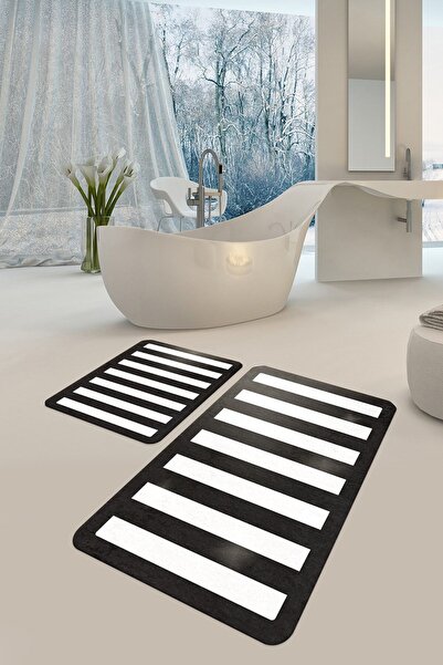 aymira home مجموعة مطبوعة رقمية مزخرفة مكونة من 2 طقم مرحاض بقاعدة غير قابلة ...