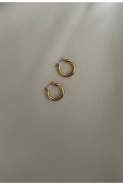 MAT STORE Steel Gold Hoop Earring 2.5 cm