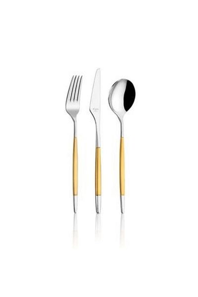 Aryıldız Qubra Mat Plus Gold Prestige 84 Piece Cutlery Set