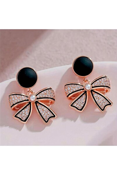 So Much Accesories أقراط على شكل فيونكة مرصعة بالكريستال كثيرًا