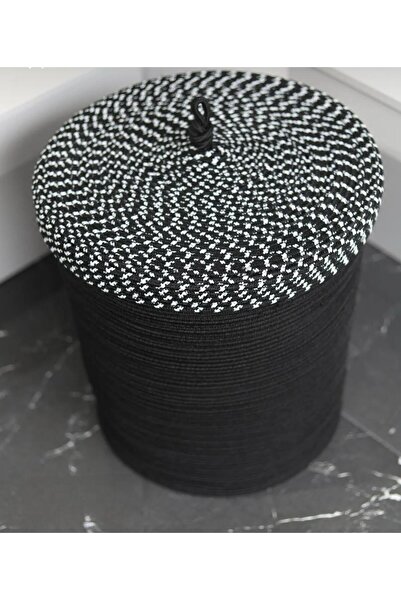 bestiva Jüt Hasır Sepet Düzenleyici Oyuncak Çamaşır Sepeti Kapaklı