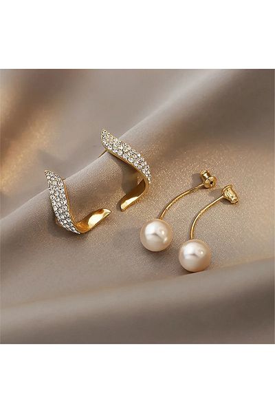 So Much Accesories So-much Pearl Zircon Stone Elegant Earrings-1