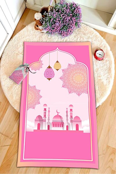 aymira home سجادة صلاة تعليمية صغيرة مطبوعة رقمية غير قابلة للانزلاق مقاس 60x100