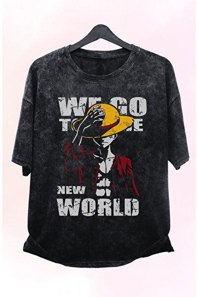 Fuddy Moda Unisex jednodijelna anime majica Štampano vintage - Monkey D. Luff...