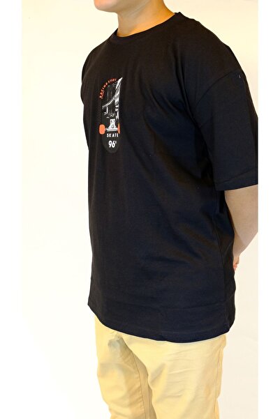 Cazador Ανδρικό μπλουζάκι με εμπριμέ φαρδιά εφαρμογή Cdr 4186 - Crew Neck