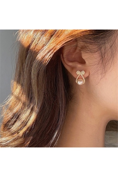 So Much Accesories So-much Kadın Zarif Incili Küpe-8