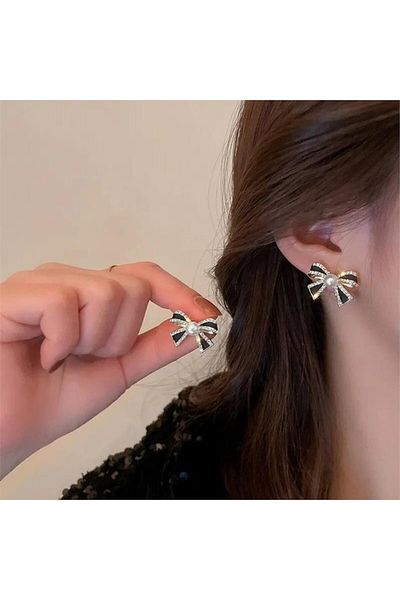 So Much Accesories So Much Pearls Bow Earrings