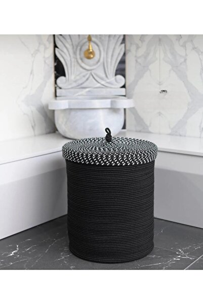 bestiva Jüt Hasır Sepet Düzenleyici Oyuncak Çamaşır Sepeti Kapaklı