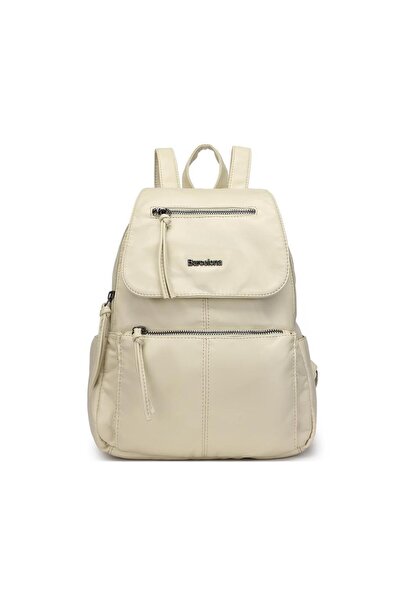 BARCELONA 21K Yıkama Deri Orta Boy Sırt Kadın Çantası 21-K Barcelona 1675-3