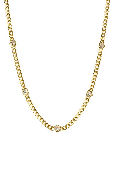 Joy of Jade Filiz Kolye 1 Mikron 18 Ayar Altın Kaplama (925 Ayar Gümüş Üzerine), Zirkonyum