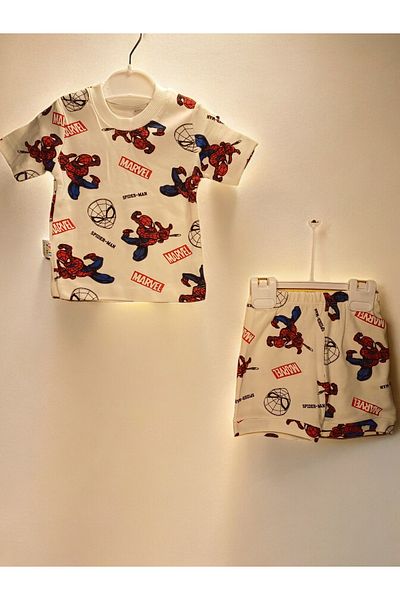 SWEET BABY Spiderman Printed Baby Boy Shorts Set