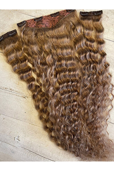 Suzan Peruk شعر طبيعي يمكن إبداؤه بأي عملية - نصف قمر + 2 مشبك جانبي، جودة شع...