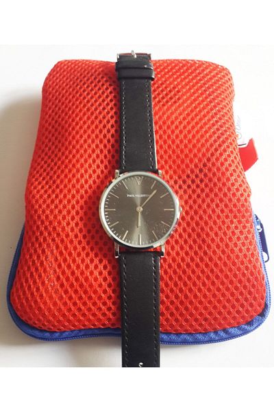 Modellino Travel Set with Red Makeup Bag & Leather Cord Wristwatch Gift