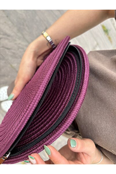 MaVaux Straw Jute Moss Vegan Clutch Bag - Zipped