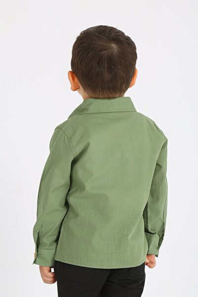 SAMSA Boy's Shirt Linen 100% Cotton