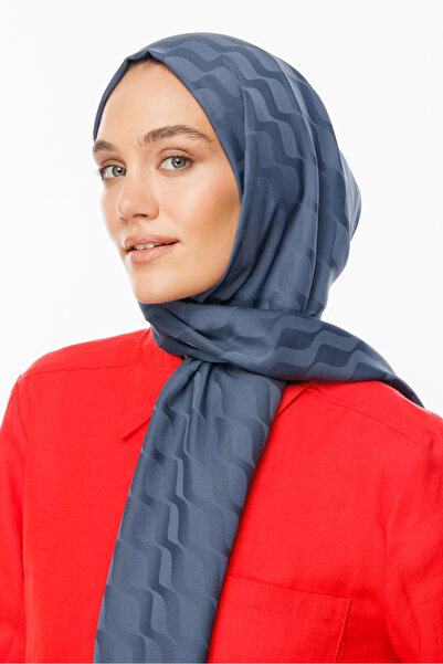 Mooncorn Silky Jacquard Wave Pattern Shawl