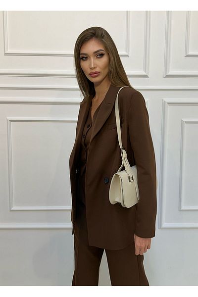 ossons Kabát mellény Palazzo Trousers 3 részes öltöny