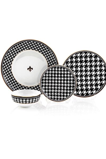 ZM Decor Siyah İnci Set 21 Parça (4 kişilik)