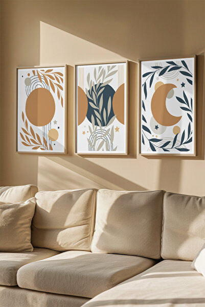 Artavessa 3 Piece 3D Poster Painting Set with Real Wood Frame