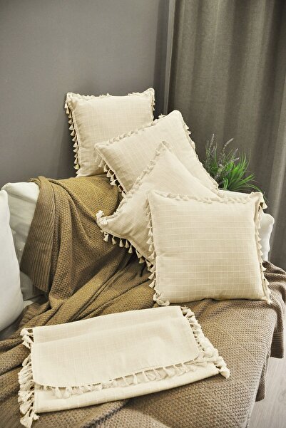 shules collection Set de alergători cu ciucuri 4+1 realizat manual 100% bumba...