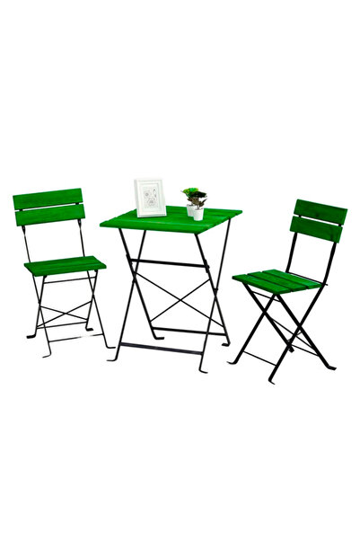 MOBİLO Katlanır Masa Sandalye Bahçe Balkon Mutfak Takımı 2 Sandalye 1 Masa