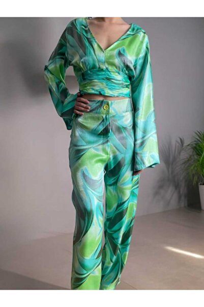 BEBE PLUS Satin Palazzo - Comfortable Cut Set